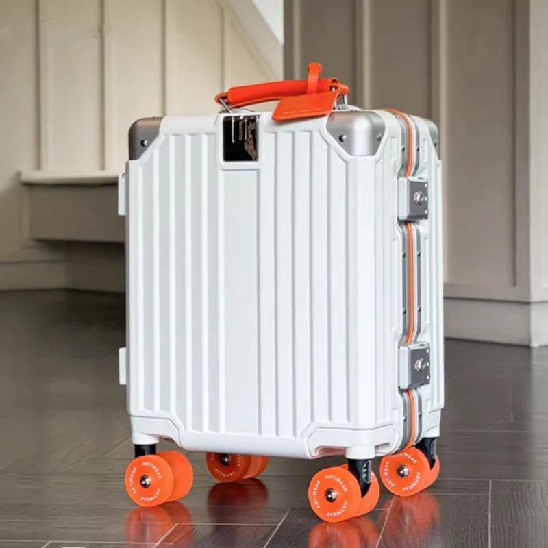 Aluminum Frame Carry On Luggage - Valise à roulettes de 14 pouces,
