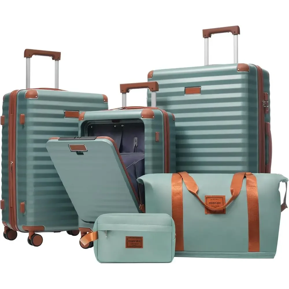 Expandable Hard Shell Luggage Set - Ensemble de 5 valises rigides extensibles