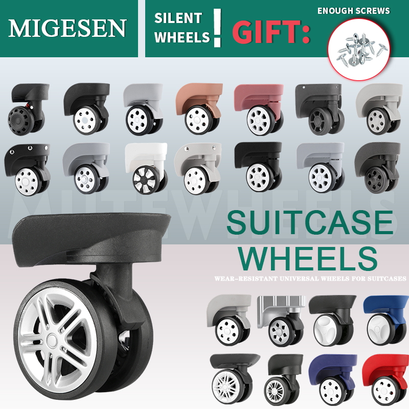 Silent Replacement Luggage Wheels - 1 paire de roues à bagages