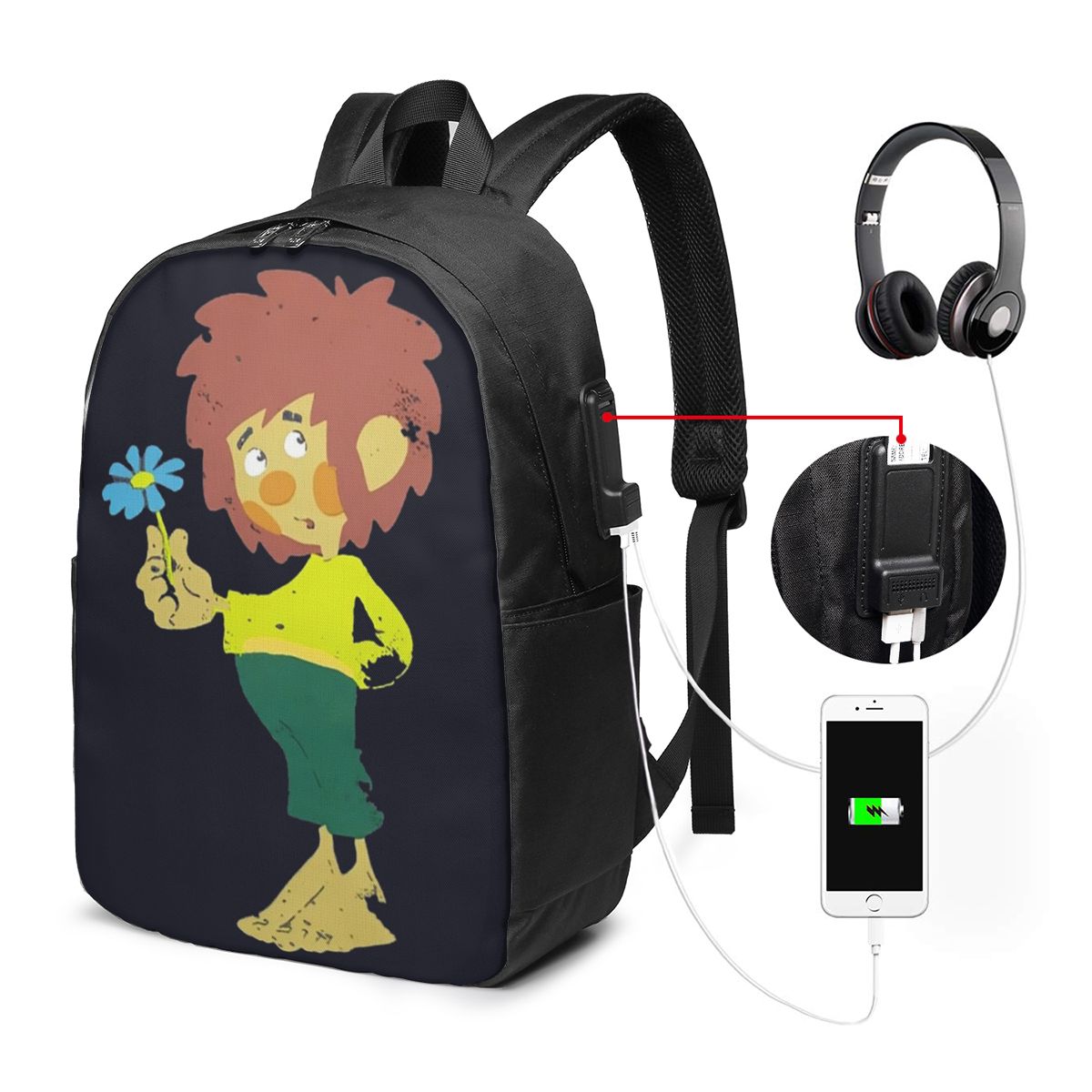 Travel Bags - Pumuckl Blume - Figur Sac à