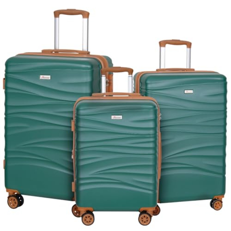 Expandable Hard Shell Luggage Set - Ensemble de 3 valises rigides extensibles