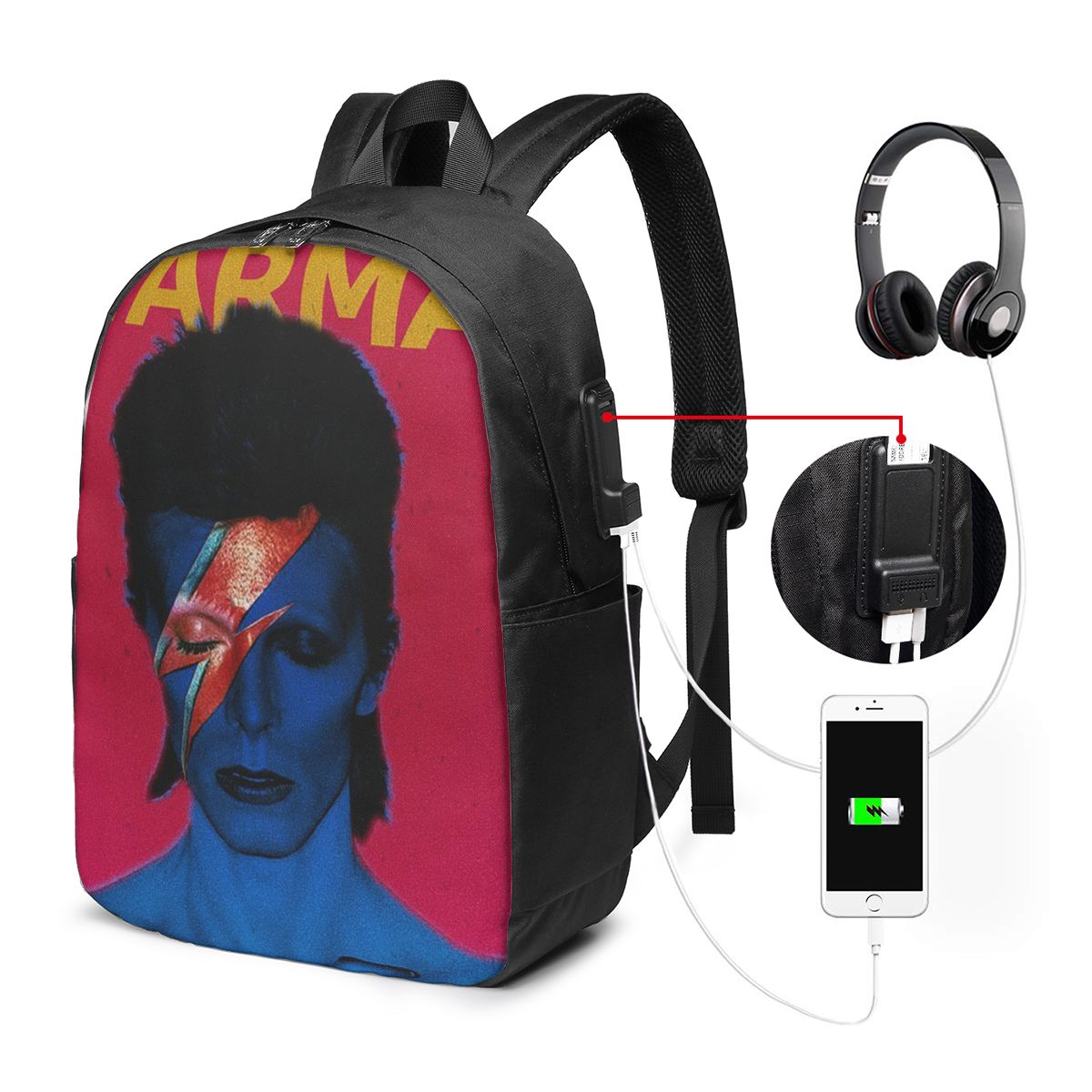 Travel Bags - Sac à dos Davids Bowied, sac