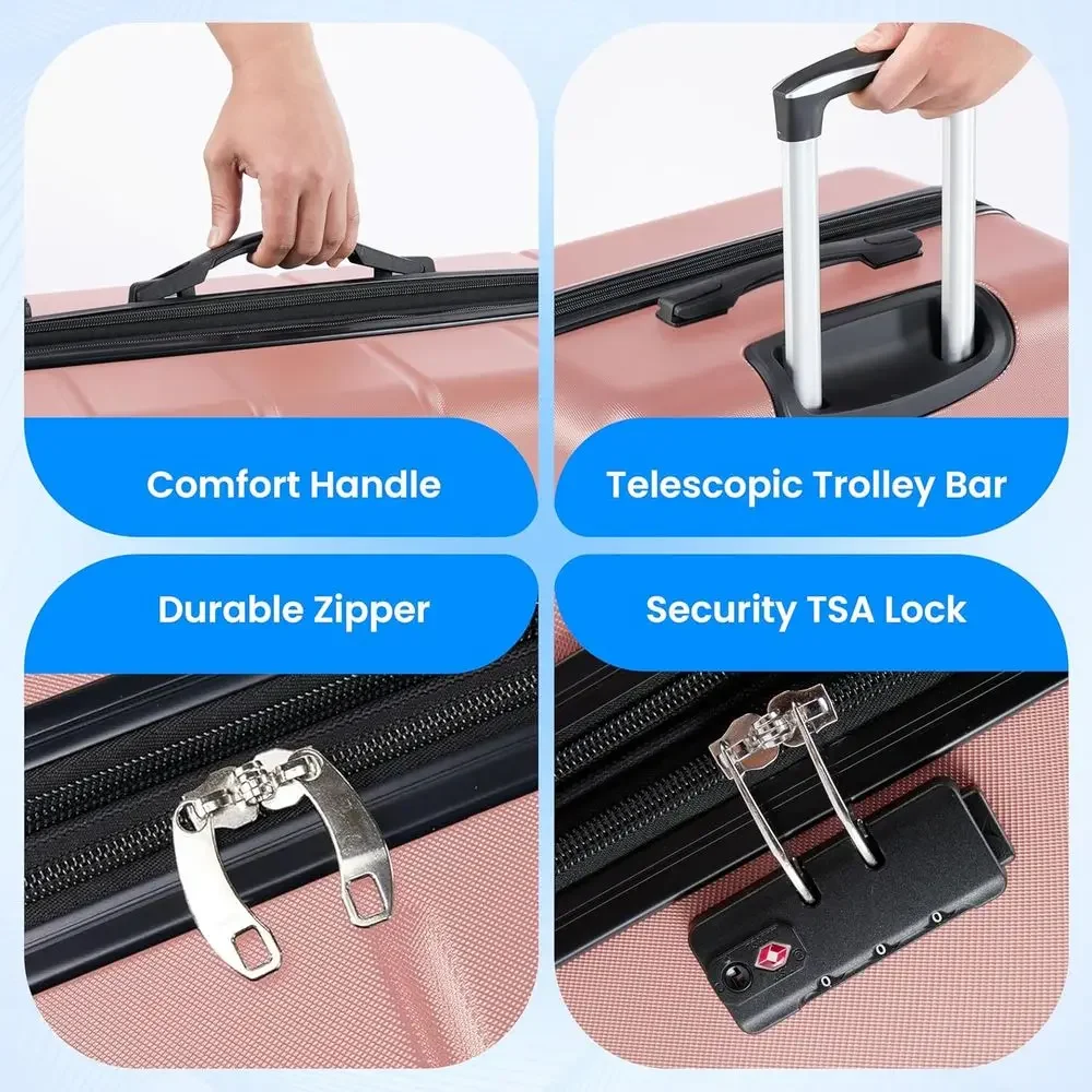 Ensemble de 3 valises grandes  - Expandable Hard Shell Luggage Set avis et prix