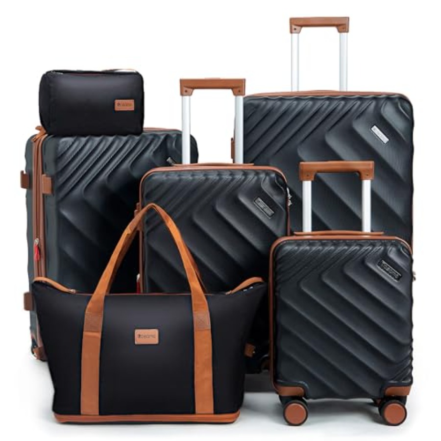 Ensemble de 6 valises rigides  - Expandable Hard Shell Luggage Set avis et prix