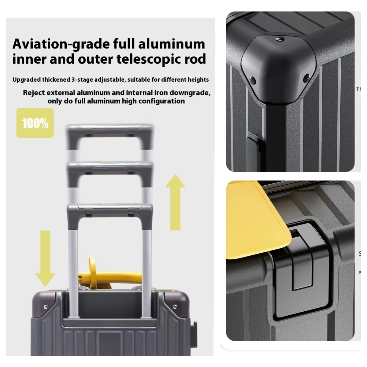 Valise à roulettes de 14 pouce - Aluminum Frame Carry On Luggage avis et prix