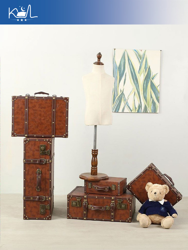 Valise décorative vintage marr - Retro Vintage Trunk Suitcase avis et prix
